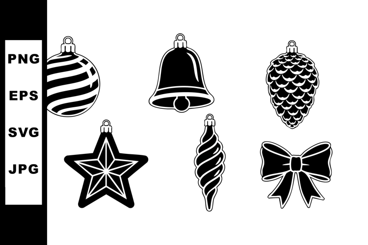 Christmas Tree Clipart Black And White Image 13