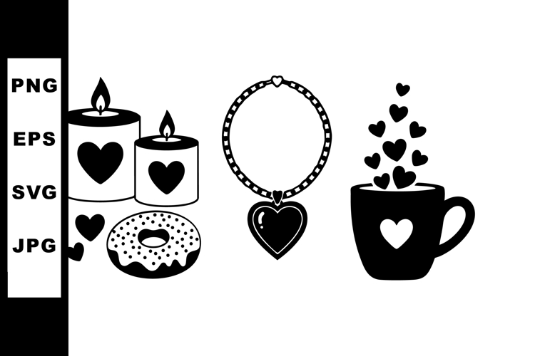 White Heart Clipart Image 11