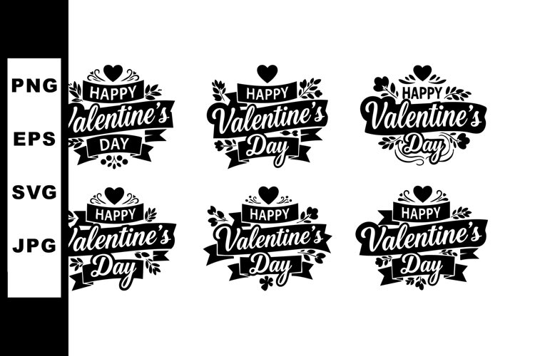 Happy Valentines Day decorative vector set with hearts and f