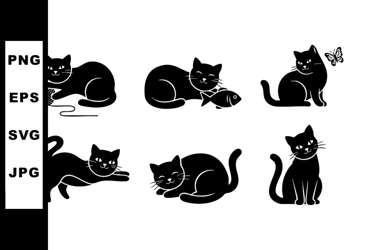 Black Cat Silhouettes Image 13