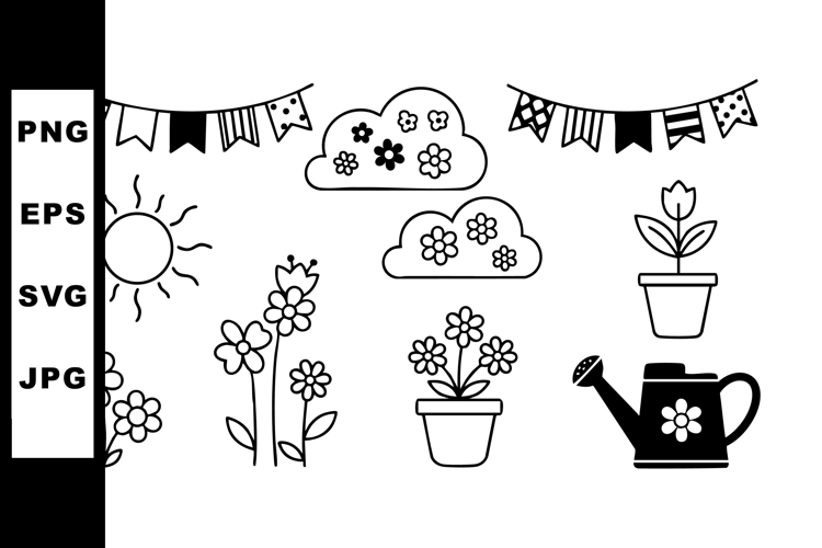 Flower Garden Clipart Image 3