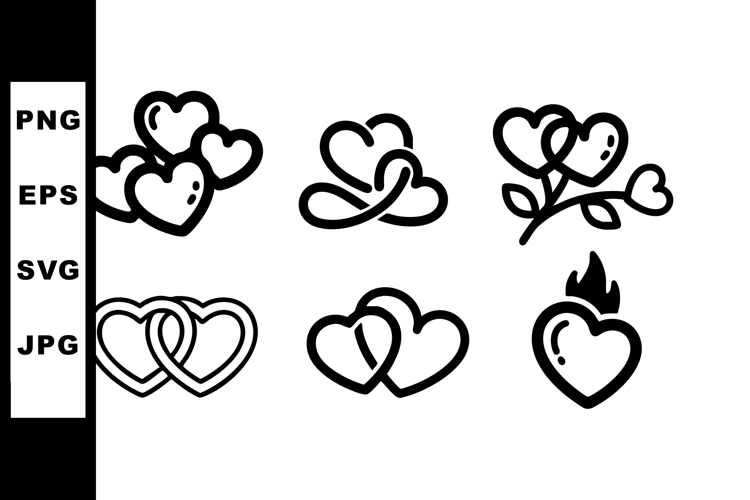 Outline Heart Clipart Image 7
