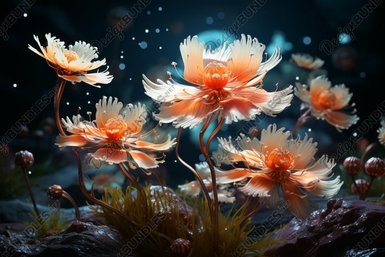 Colourful underwater plant Sea Anemone Scene example image 1