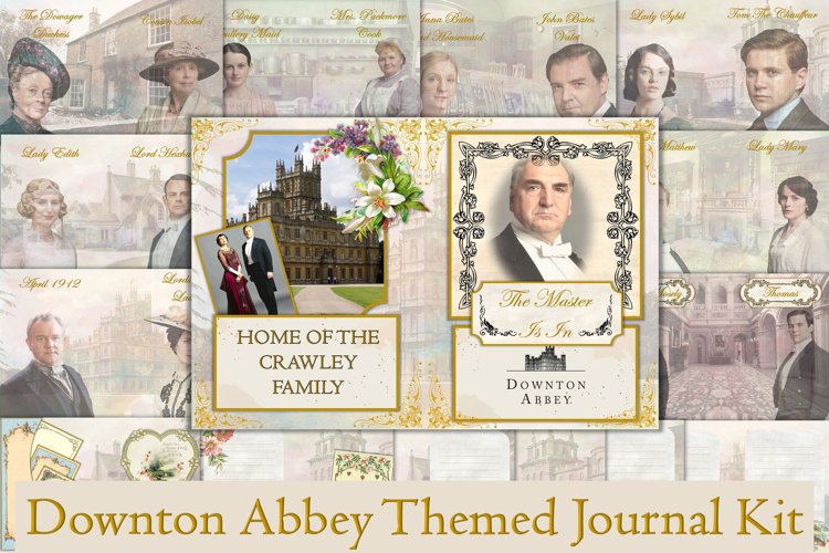 Downton Abbey Themed Journal Kit. 28 Pages Free Ephemera example image 1