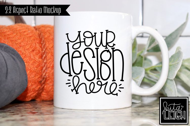 Pumpkin 11 oz Mug Mockup | Stylized Stock Photo example image 1
