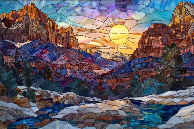 Stained Glass Texture Image 21
