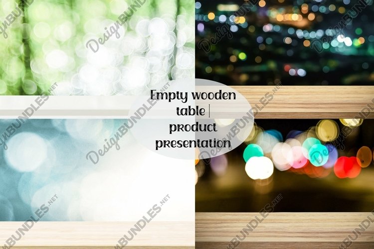 Empty wooden table bundle | product presentation