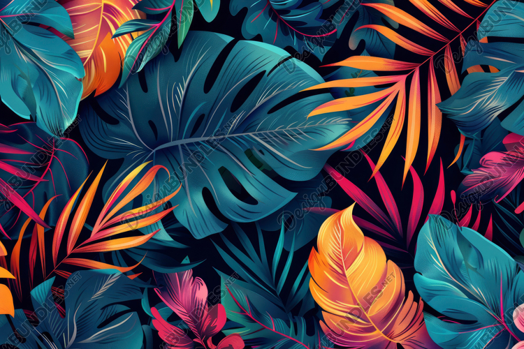 Tropical Leaves Background Wallpaper