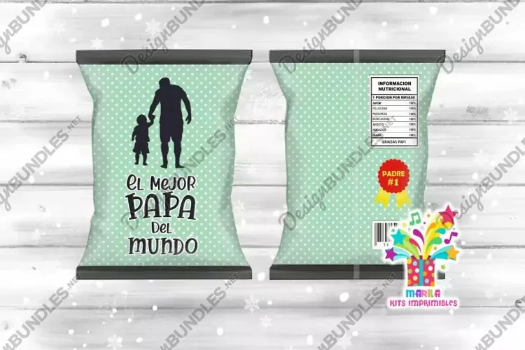 El mejor papa del mundo Chip Bag / dia del padre chip bag #4