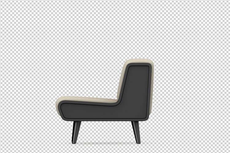 Isometric Arm Chair 3D isolated render