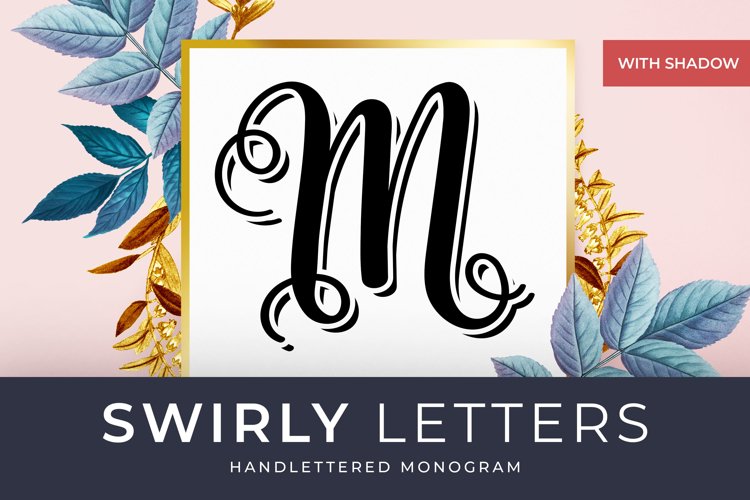 Swirly Letters - Handlettered Monogram example image 1