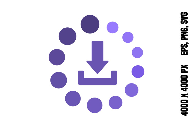 Colored Downloading Icon