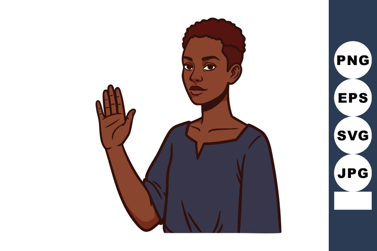 Hand Raising Clipart Image 11