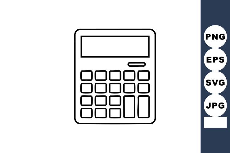 Black Calculator Icon Image 2