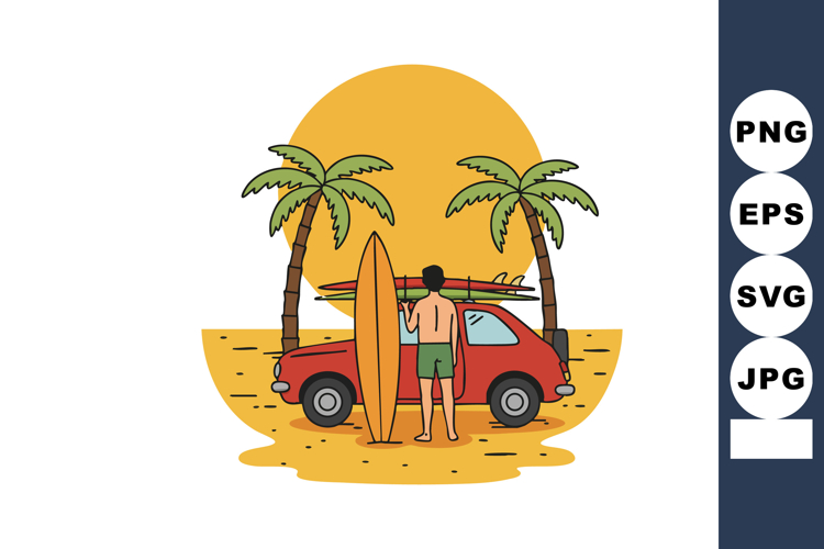  Surfer Clipart Image 4