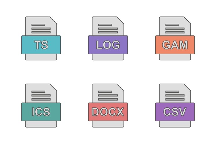 Set Of File Formats Icons example image 1