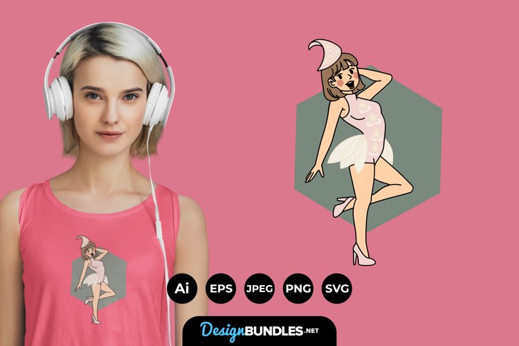 Female at the Carnival for T-Shirt Design example image 1
