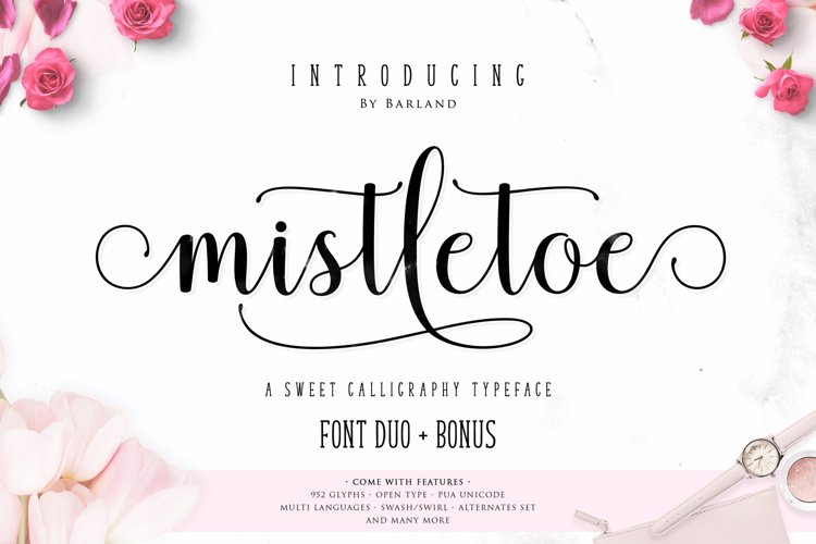 Mistletoe Script | Special Price! example image 1