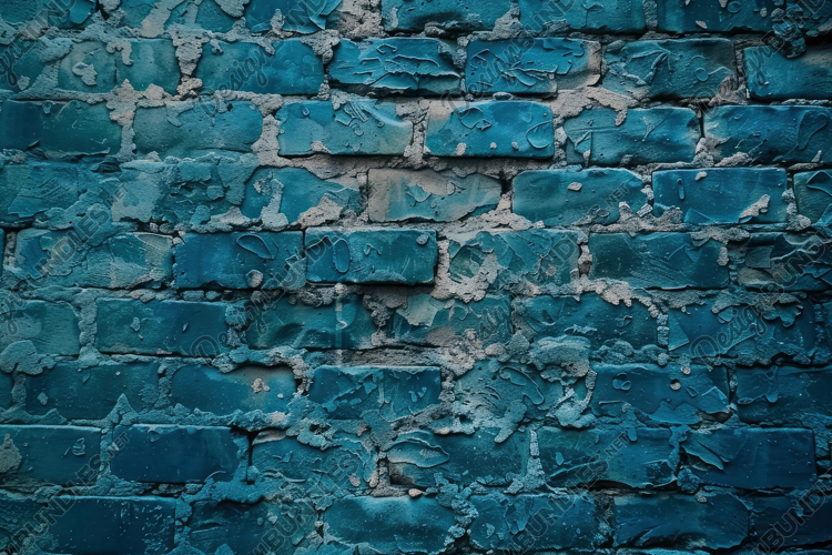 Blue Brick Wall Background Wallpaper