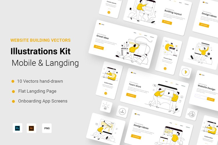Buiding Website Illustration Kit example image 1