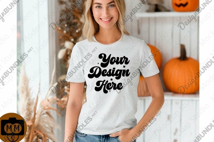 White Tshirt Mockup Image 12