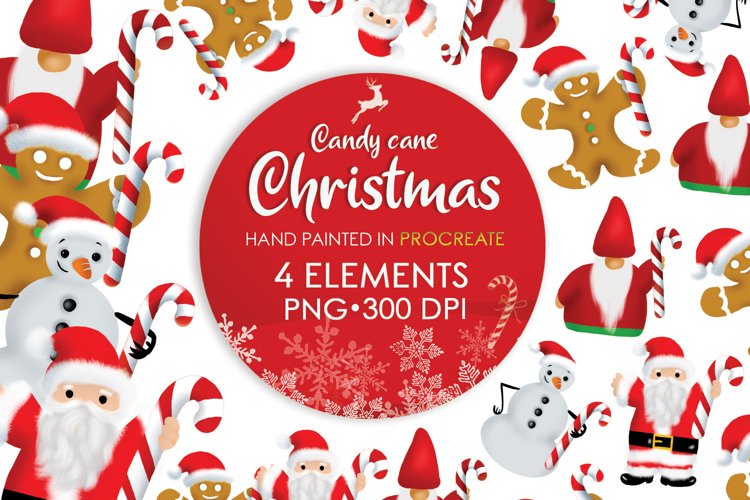 Christmas Clipart Png, Santa Png, Sublimation Christmas example image 1