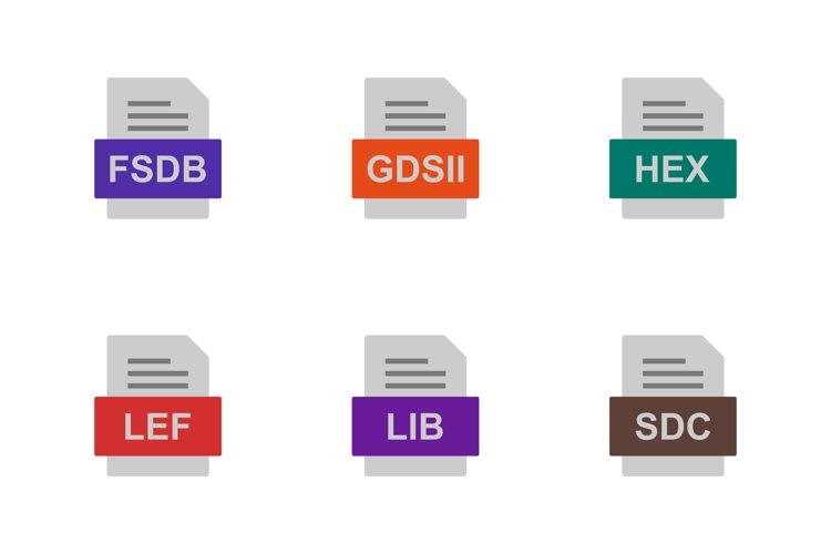 Set Of File Formats Icons