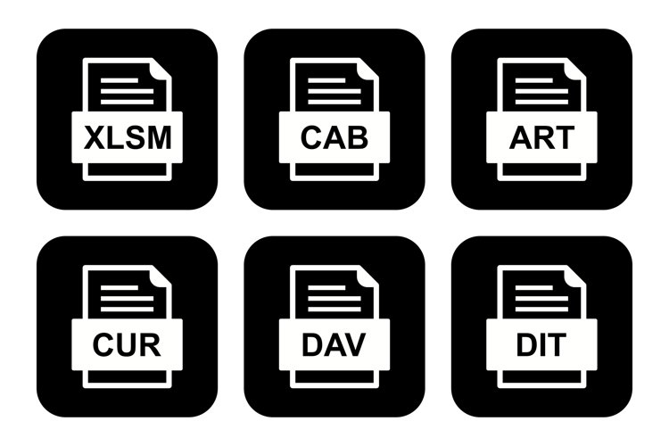 Set Of File Formats Icons example image 1