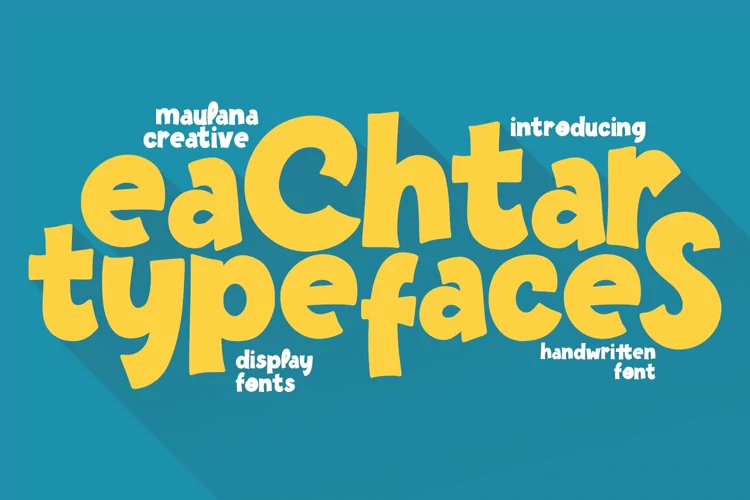 Eachtar Typefaces Display Handwritten Font