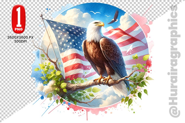 Cute Eagle Clipart - PNG File