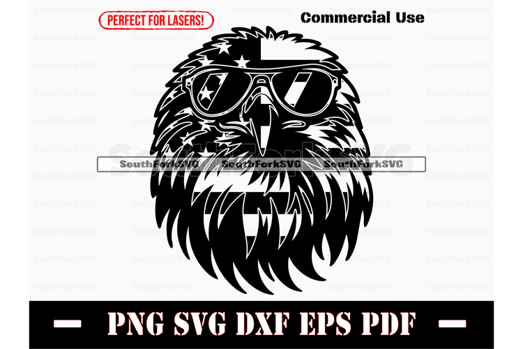 American Flag Clipart Black and White Image 3