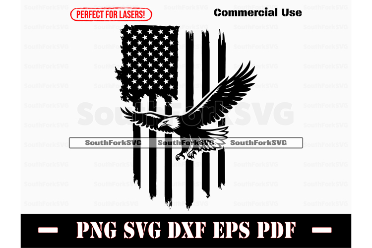 American Flag Clipart Black and White Image 7