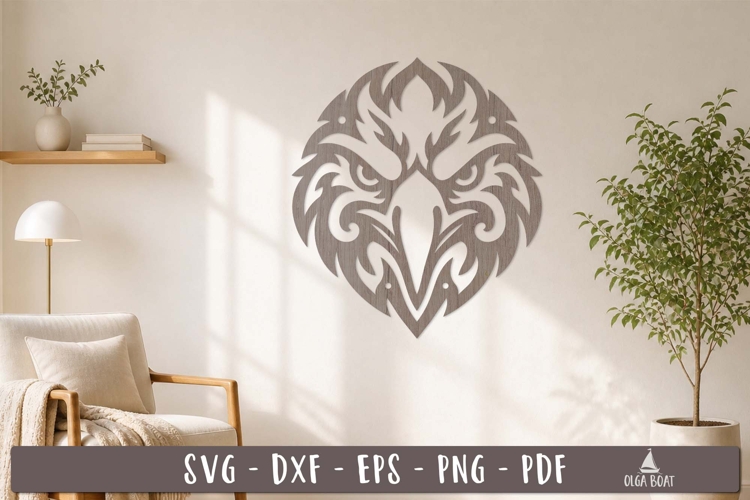 Eagle Head Wall Decor SVG Laser Cut design