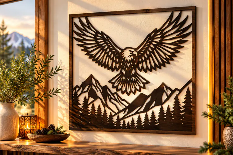 Eagle Mountain Wall Art Laser Cut Svg