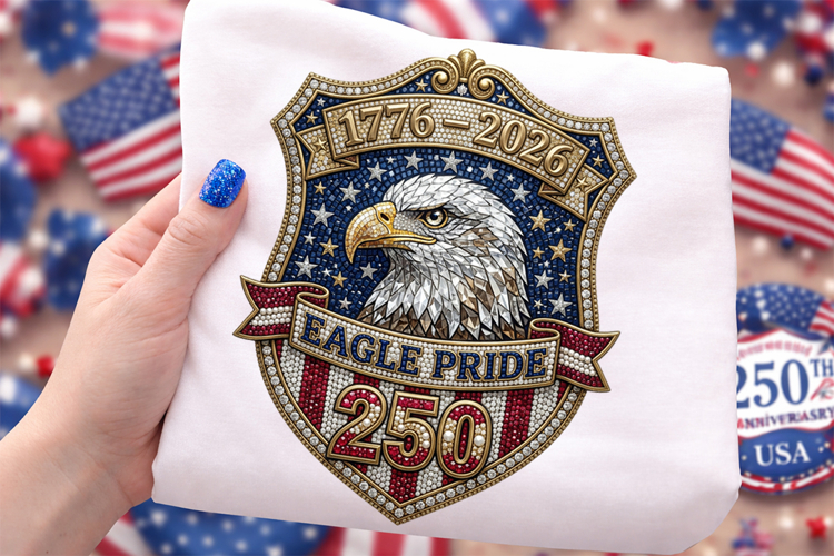 eagle pride png, 250th anniversary, patriotic eagle png, usa anniversary design, 1776 2026 png, american eagle shirt, patriotic design file, independence day eagle, usa celebration png, freedom eagle design
