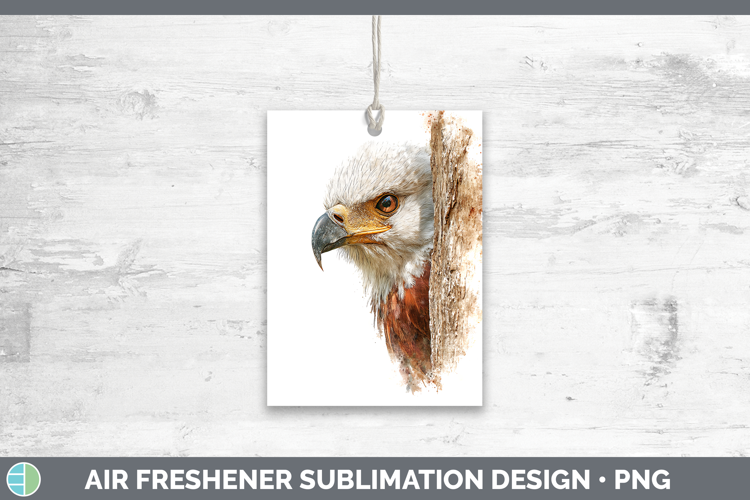 African Fish Eagle Tree Peek Air Freshener Sublimation Desig