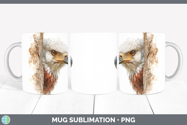 GorgeousEagle Tree Peek Mug Wrap design.