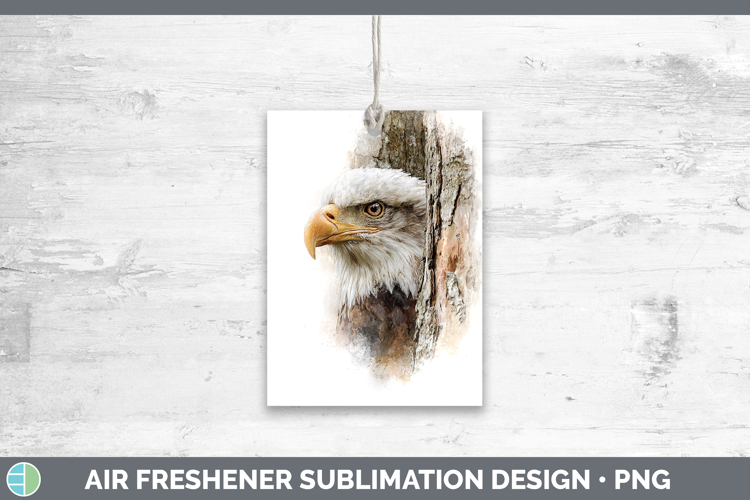 Bald Eagle Tree Peek Air Freshener Sublimation Design