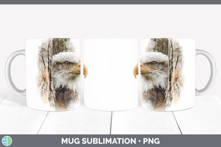 GorgeousEagle Tree Peek Mug Wrap design.