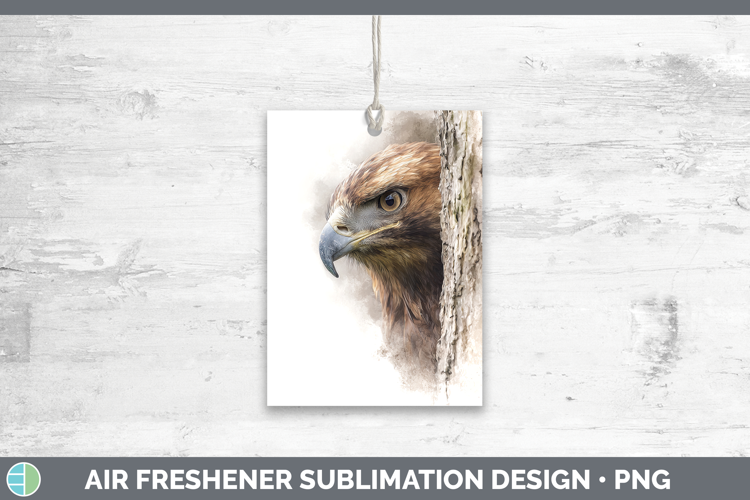 Golden Eagle Tree Peek Air Freshener Sublimation Design