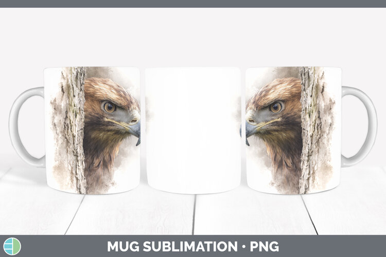 GorgeousEagle Tree Peek Mug Wrap design.