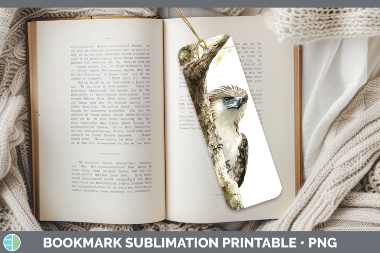 Philippine Eagle Tree Peek Bookmark Sublimation Design