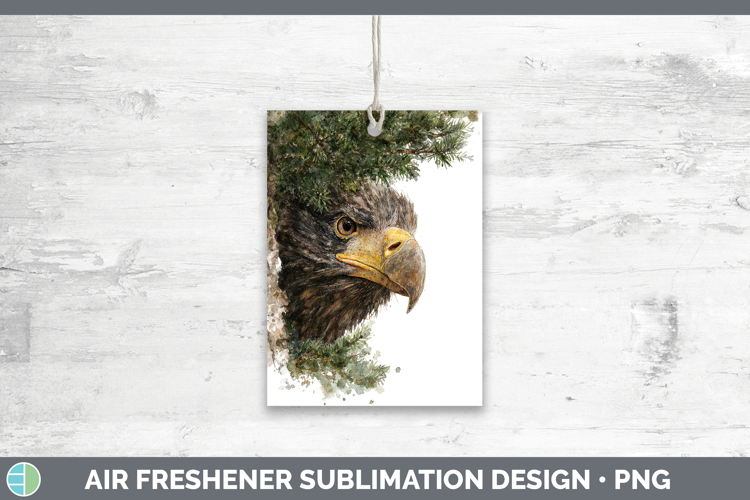Stellers Sea Eagle Tree Peek Air Freshener Sublimation Desig