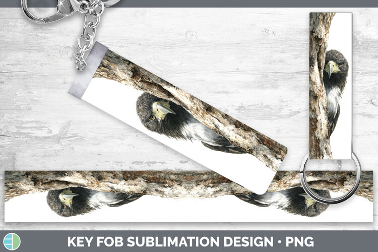 GorgeousEagle Tree Peek Key Fob design.