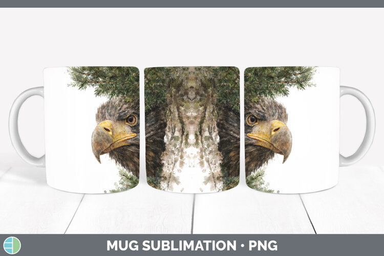 GorgeousEagle Tree Peek Mug Wrap design.
