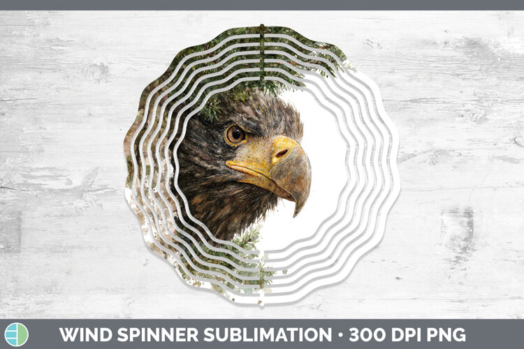 GorgeousEagle Tree Peek Wind Spinner design.