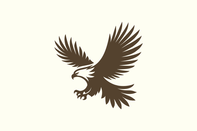 Bald Eagle Silhouette Vector Logo Illustration