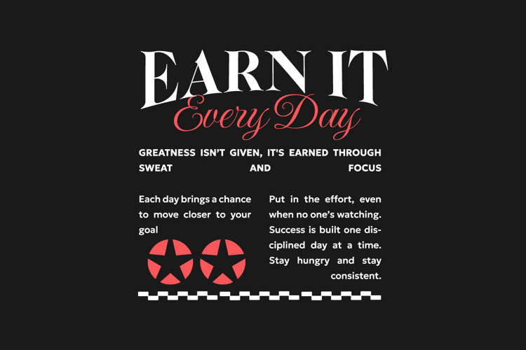 Earn It Every Day Urban Typography T-shirt Design