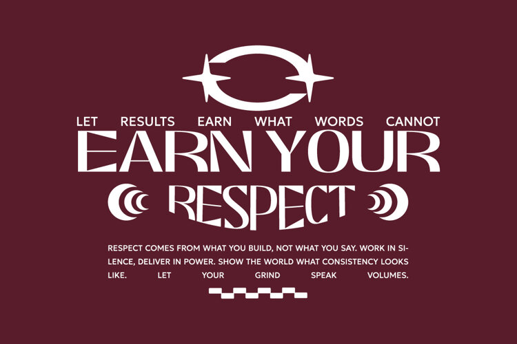 Earn Your Respect Urban Typography T-shirt Design example image 1