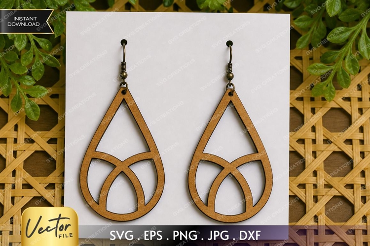 Celtic Knot Earrings SVG| Laser Cut Earring example image 1